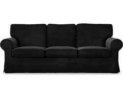 Bankhoes IKEA Ektorp - Reservehoes Sofahoes - Bank Opfrissen - Handgemaakt - 218 x 88 x 88 cm - Zwart