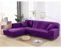 Bankhoes L-vorm - Hoekbank bescherming - Meubel opknappen - Universele pasvorm - 2-delig - Beige