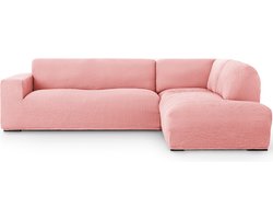 Bankhoes Milos Rechts Roze - Elastisch & Antistatisch - Bankhoezen voor hoekbank