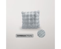 BankhoesDiscounter Plushy Kussenhoes – 45*45cm – Lichtblauw– Kussensloop – Kussenovertrek – Kussenhoes 45x45