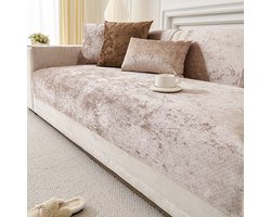 Bankhoezen -Luxe Bankhoes - Meubelhoes | Bankhoes | Bankbeschermer -Beschermt de Bank tegen Honden | en Kattenharen | Dierenkleed | Khaki kleur 70x70cm