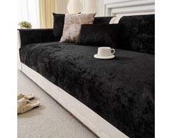 Bankhoezen -Luxe Bankhoes - Meubelhoes | Bankhoes | Bankbeschermer -Beschermt de Bank tegen Honden | en Kattenharen | Dierenkleed | Zwart 70x150cm