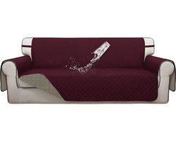 Bankhoezen Waterdicht - Sofahoezen Beschermhoes - Meubels Beschermen - Dubbele Waterdichte Bescherming - Voor 3-zits bank - Wijn/Beige