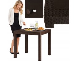 Bankietowo Riviera - Tuintafel - Technorattan - 82x82cm - Bruin