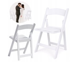 Bankietowo Wedding Serie - Inklapstoel - Wit - Eko Leer - Ergonomisch Design