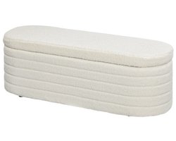 Bankje, 116 x 41 x 40,5 cm, beige, hout, voeteneinde bank, opbergbank, bankje, schoenenwisselbank, met opbergruimte, zacht en comfortabel, geschikt voor slaapkamer, woonkamer en gang.