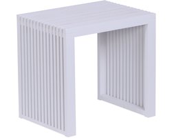 Bankje bamboe - 43x45x33 cm - wit