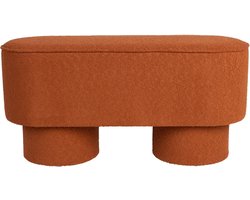 Bankje bruin Bouclé - 93x35x44,5cm - Japandi - Giga Meubel