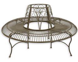 Bankje - Klassieke  rond bankje Bruin - Voor rondom boom - 78 cm hoog
