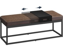 Bankje – Met opbergruimte gemaakt van kunstleer