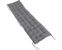 bankkussen - 180x50 cm - grijs - polyester - met vulling