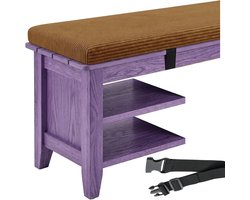Bankkussen Corduroy - Zitkussen Buiten - Comfortabel Zitten - 5cm Dik - 80x35 cm - Bruin