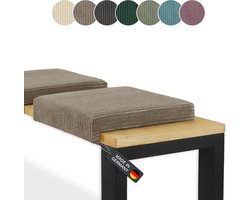 Bankkussen Corduroy - Zitkussen Lijst - Bank Comfort - Extra Dikke Vulling - 35 cm Klemdiepte - Taupe