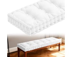 Bankkussen Gewatteerd - Vloerkussen Dik - Comfortabel Zitten - Zachte Fluweel Stof - 200x60 cm - No15