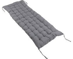 bankkussen - grijs - 180x70 cm - met vulling