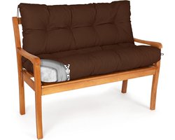 Bankkussen - Kussen voor meubels - Terras Ontspannen - Waterafstotende stof - 130 x 100 x 10cm - Bruin