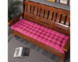 Bankkussen Pallet - Tuinkussen Zitkussen - Buiten Ontspannen - Extra Dik Comfort - 48x170cm - Roze