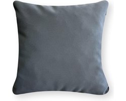 Bankkussen Tuinbank - Zitkussen Rugkussen - Buiten Ontspannen - Gerecycled Materiaal - 40x40 cm - Donkergrijs