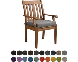 Bankkussen, zitkussen, comfortabel, wasbaar, antislip zitkussen voor tuinbankschommel, terras, eettafel, bank, binnen, verkrijgbaar in vele kleuren en maten (40 x 40 x 5 cm, grijs)