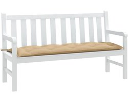 Bankkussen - Zitkussen Tuin - Buiten Zitten - Zachte Holle Vezels - 150 x 50 cm - Beige Melange