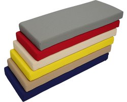 Bankkussen - Zitkussen Tuinmeubelen - Binnen Buiten - Waterafstotend - 55x55x6.5 CM - Lichtgrijs