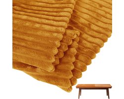 Bankkussenhoes - Zitkussenhoes Stoelkussenhoes - Bank Opknappen - Antislip Rubberen Basis - 120x40x10cm - Oranje