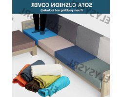 Bankkussenhoezen - Stoelhoezen - Buitenmeubilair - Linnen stof rits - 80x80cm - Kleur 19