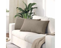 Bankkussens - Zitkussens - Comfortabel Zitten - Ondersteunende Vulling - 80 x 40 cm - Taupe