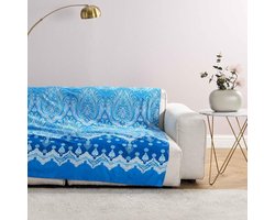 Bankovertrek Sprei - Multifunctioneel Doek - Meubels Vernieuwen - Puur Katoen - 270x270 cm - Indigo
