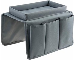 Bankstel Organizer - Armleuning Dienblad - Blokkussen - Armsteun Bankstel - Armsteun Bank Los - Opbergtas - Grijs