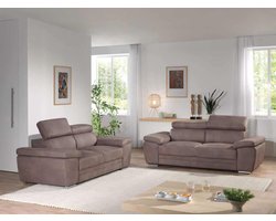 Bankstel Sofa 3+2 ilaria taupe zetel set seats and beds