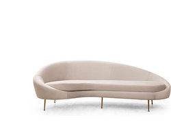 Bankstellen - 3-Zitsbank in Beige - Ruime Afmetingen 120x255x85 cm - Comfortabel voor 3 Personen