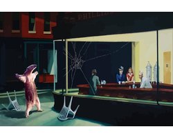 BANKSY Nighthawks Anteater Canvas Print