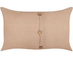 BANORI - Set van 2 sierkussens - Beige - 30 x 50 cm - Linnen