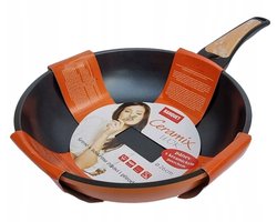Banquet Wok Keramische Koekenpan Orange Anti-aanbak 26 cm Gas