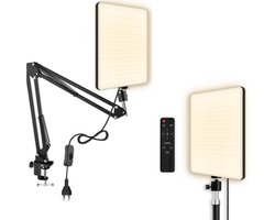 Baodeli - bureaulamp - streamlamp - bureaulamp led - LED lamp - studio lamp - beter dan ringlamp - bedlamp - Kleurtemperatuur 2700k tot 5700k - 40 W - 240 LED's- Tafel arm