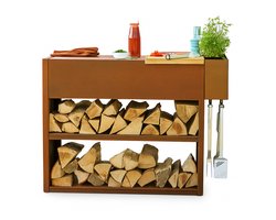 Barbecook Nestor Buddy - Buitenkeuken - Grilltafel - Cortenstaal - 112x55x90cm