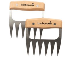 Barbecook - Vleesklauwen - RVS - Houten handvat