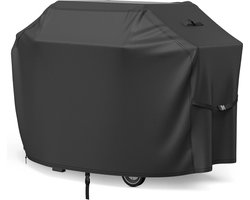 Barbecue-afdekhoes 147 x 61 x 122 cm - waterdicht - winddicht - uv-bestendig - scheurvast - 600D Oxford-doek - BBQ-afdekking - hoes met gesp - trekkoord