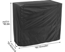 Barbecue Cover 145 x 61 x 117 cm - Polyester Waterproof and Dustproof Cover with Hasp Strap for Outdoor Picnic Barbecues