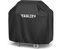 Barbecue Cover Waterdichte Grill Cover Heavy Duty 210D Oxford Stof Outdoor BBQ Cover UV-bescherming Stofdicht Winddicht Weerbestendig Duurzaam met Opbergtas Zwart 117 x 66 x 117 cm - Velway