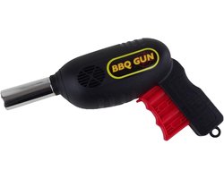 Barbecue grill fan 24x5x14 cm - zwart/oranje - milieuvriendelijk plastic - ideaal voor barbecue en haard - ShopVlot