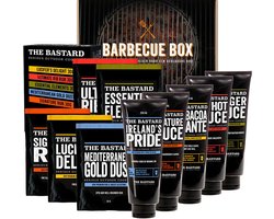 Barbecue pakket met alle sauzen en rubs van The Bastard | BBQ pakket cadeau