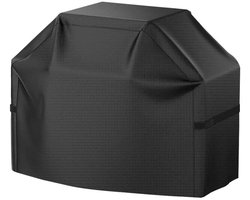 Barbecuehoes -Stofhoes-Heavy Duty BBQ Hoes - Universele Barbecuehoes 147x61x117 cm - Geschikt voor 3-5 Branders - Waterdicht en Scheurbestendig - Winddicht met Klittenband en Trekkoord - Zwart