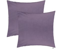 Barbons kussenhoes 50x50, set van 2 kussenhoesjes, kussensloop, lila