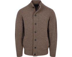 Barbour Zip Vest Wol Bruin - Maat L - Heren