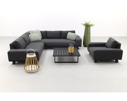 Barcelona/Cuba Sunbrella loungeset - Sooty - 4-delig - incl. loungestoel