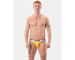 Barcode Berlin Cosme Jockstrap Yellow - MAAT L - Heren Ondergoed - Jockstrap voor Man - Mannen Jock