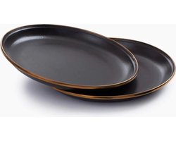 Barebones Ontbijtborden (2 stuks) - Platte borden - Charcoal