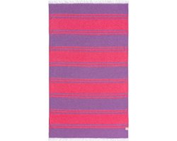 Barine Hamamdoek - Gerecycled katoen - Ultraabsorberend - Sneldrogend - Lichtgewicht Spa Sauna Handdoek - Badlaken - 90x160cm - Paars - Vibrant